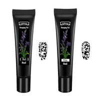 LiBiuty 흑백 네일 스탬핑 젤 폴란드어 세트 2Pcs 아트 플레이트 템플릿 용 8ml 인쇄, 2개
