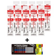 유니 제트스트림 3색펜 4색펜 멀티펜 리필심 10개 + 마하펜 3조 세트 1개, 0.5 적