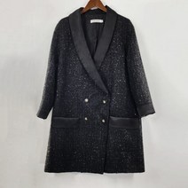 RM 트위드자켓 가을 겨울 여성용 트위드 재킷 스팽글 원단 스몰 향수 상의 중간 길이 코트 봄 및