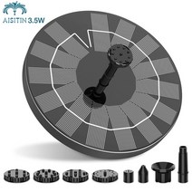 태양광분수 실내분수대 미니분수대 aisitin 태양열 분수 펌프 6노즐 및 4ft 포함, e-3.5w