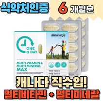 식약처인증 멀티비타민 멀티미네랄 올인원 종합영양제 활력 에너지 충전 성인 남녀 여자 여성 중년 부모님 20대 30대 40대 종합비타민, 2개(총6개월분)