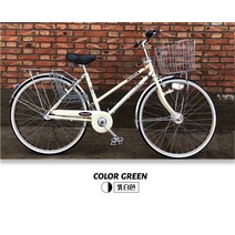 Kawasaki 일본자전거 스타일 클래식 입문 출퇴근용 24인치 26인치 자전거, 단속 + 24인치cm, C