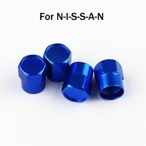 닛산 Nismo 배지 Juke 참고 스카이 라인 X-트레일 Micra Qashqai 리프 Sentra 자동차 휠 타이어 커버 공기 밸브 스템 캡 액세서리, [12] Blue For NISSAN