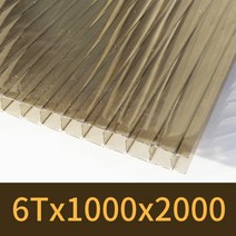 PC판 폴리카보네이트 복층PC판 렉산 6 1M x 2M (1장)(2장), 파랑, 2장