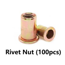 팝너트건 리벳건 리벳못 전동 에어 rivet nut tool 드릴 어댑터 핸드 리벳, 리벳너트(100개), m3
