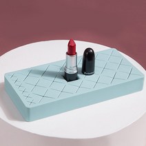 중형(18구) 립스틱 메이크업브러쉬 실리콘 거치대 화장대 정리 홀더, 레드