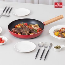 이태리 로시 IH투톤레드 후라이팬 28, 단품, 1개