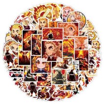 노트북꾸미기 캐리어스티커 팬시스티커 10/50Pcs 일본 애니메이션 악마 슬레이어 방수 여행 수하물 스티커 Scrapbooking DIY 일기 편지지 학교 사무실 빈티지, I-2450-50Pcs