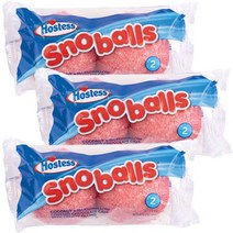 호스티스 트윙키스노볼 스노우볼 Snoballs 3팩 스낵, 99g, 3개