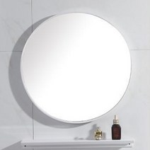 [모토벨로g8거울] 인뮤즈 인테리어 화장대 욕실 원형거울 600mm, 화이트