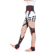 오다리 교정 벨트 X자 오자 다리 교정기 레깅스 밴드, 원 사이즈 레드 에지 M