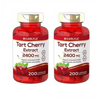 Carlyle Tart Cherry Extract 칼라일 타트 체리 엑스트랙트 2400mg 200캡슐 2팩, 1개, 1