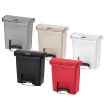 러버메이드 슬림짐 페달휴지통 15L, 베이지, 1개, 1개