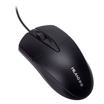 노트북 PC 데스크탑 노트북용 USB 유선 게임용 마우스 3 버튼 1000 DPI, 57x45x36mm, ABS, 블랙