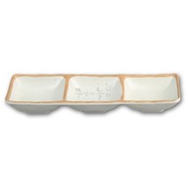 업소용주방용품앤틱조선백자 퓨전 3절 칸접시(DS-2086)업소용 주방용품, 앤틱조선백자
