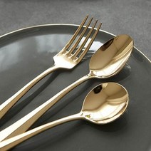 [DDUDDU] 골드 티타늄 브런치 커트러리, 브런치 스푼, 색상:브런치 스푼