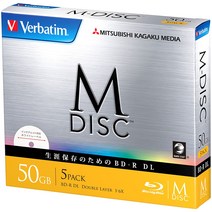Verbatim DBR50RMDP5V1 블루레이 디스크, 100GB녹화 + 5장팩