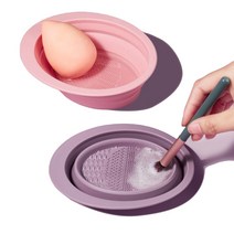 메이크업브러쉬세척패드 퍼프세척패드, 퍼플