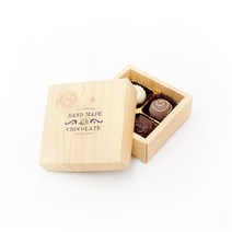 초콜렛상자 박스 포장 엔틱우드 4구 (20ea)