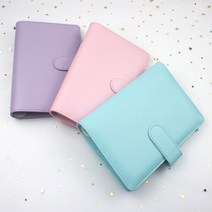 6공 다이어리 커버 파스텔 마카롱 A6 A5, 핑크A6