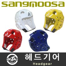헤드기어 (머리보호대) / 태권도 합기도 격투기 특공무술 수상레저 / 경기용 수련용 / 대한태권도협회(KTA) 공인용품 / 사은품(마우스피스), 백색(White)