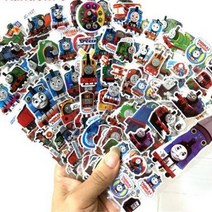 12 시트팩 3D 만화 기차 토마스 Scrapbooking 방수 버블 PVC DIY 스티커 완구 파티 스티커 소녀 소년 키즈, 1개, 01 1