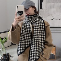 체크 패턴 포인트 머플러 목도리 패션 스카프 넥워머