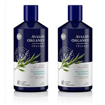 Avalon Organics 비오틴 B-Complex 씨크닝 샴푸 453.6ml(14 액량 온스) (2팩)