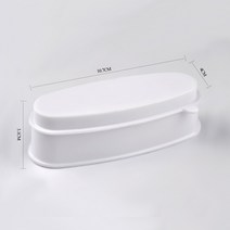 파우더 반짝이 먼지 디핑 트레이 네일 아트 디자인 도구 컨테이너 프렌치 스마일 라인 가이드 매니큐어 1 개
