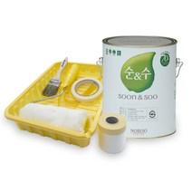 노루페인트 순앤순 친환경 수성 벽면 페인트 4L + 부자재 도구 세트, 블루그린1, 4000ml, 1세트