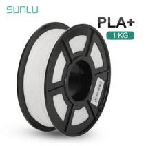 3D프린터필라멘트 레인보우 저온 우드 필라멘트 SUNLU PETG 1.75MM 1KG 친환경 3D FDM 프린터 인쇄용 생분해성 무취 베스트 밝은 색상 기포 없음, PLAPLUS-WHITE, 04 PLAPLUS-WHITE