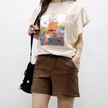 여자친9 꿀스판 린넨 허리밴딩 반바지-6칼라