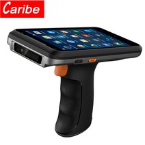caribe 5.5 인치 pda android 8.1 러기드 핸들 그립 1d 2d 바코드 스캐너 wifi 4g 블루투스 gps 레이저 qr 휴대용 데이터 수집기, 1d 125k, 다른