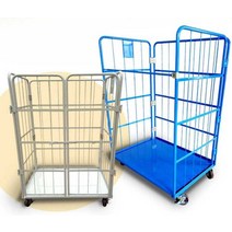 롤테이너 인테이너 롤 컨테이너 접이식 대형 양문형, 추가 도어 없이 800x600x1450