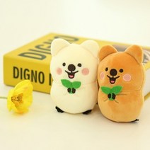 모찌타운 쿼카 스트레스볼 브라운 크림 2종, 10cm