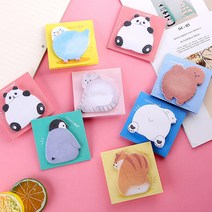 점착식메모지 귀여운 동물 메모지 접착종이 메모종이, 양(e)