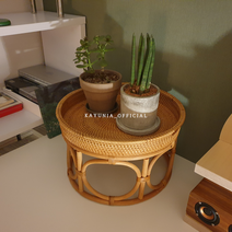 라탄 트레이 테이블 미니테이블 협탁 트레이 사이드 티테이블 인테리어소품 감성 옛날감성 레트로