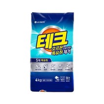 [엘지생활건강] 테크 호르몬으로 인한 특유취 제거 일반 드럼 겸용 세탁세제 4kg x1개, 1개