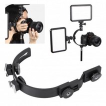 ZET785277플래시 스트로보 핫슈 C타입 브라켓 DSLR 장비 카메라, 단일옵션