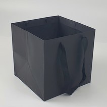 정사각 도시락 쇼핑백 선물용 종이 가방 화분 포장 화과자 리유저블 초밥 정사각형 바닥넓은 꽃다발 케이크 꽃집 손잡이 봉투 옷가게 크래프트 다회용 백 크라프트 무지 튼튼한 검정 소
