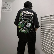 남자 오버핏 반팔 브릿팝 빅사이즈 반팔티 나염 티셔츠 주우재 너바나 해골 커플티 173823