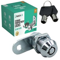 LATCH.IT 1.6cm(5/8인치) RV 보관 잠금 장치 RV 객실 잠금 장치 2팩 유틸리티 캠락 캠핑카 또는 트레일러 문 잠금용 100% 금속 RV 잠금 장치 4개 키, 7/8