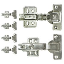 경첩 싱크대경첩 욕실장경첩 댐퍼경첩 힌지 꺽쇠, 싱크대 댐퍼경첩 18mm용 (4개) 피스포함