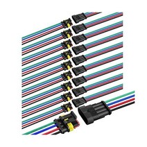 Nilight 50020R 2핀 Way 16AWG 방수 와이어 1.5mm 시리즈 단자 커넥터10 팩 2년 보증
