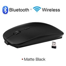 무선 마우스 컴퓨터 블루투스 충전식 마우스 무선 저소음 마우스 USB 광학 게임용 마우스 노트북 아이패드용, CHINA, Bluetooth Blcak