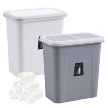 구디푸디 음식물 쓰레기통 휴지통 + 리필봉투 20매, 그레이