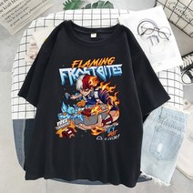 옴니뷰 Anime T-shirt men Graphic Cartoon Titan Attack Shingeki No Kyojin 티셔츠 하라주쿠 오버사이즈, 11 S9206-Black_04 L