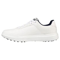Skechers 남성용 드라이브 5 아치 핏 스파이크리스 방수 골프화 스니커즈 화이트네이비.