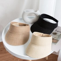 [앙상블] 린넨 캡 찍찍이 썬캡 모자 챙 여름 선캡