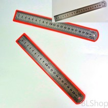 스테인레스 양면 인치자 스틸자 쇠자 20CM